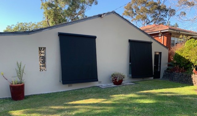 Black Automatic Awnings