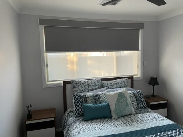 Dual Roller Blinds for Privacy during the day time while still keeping the room bright naturally