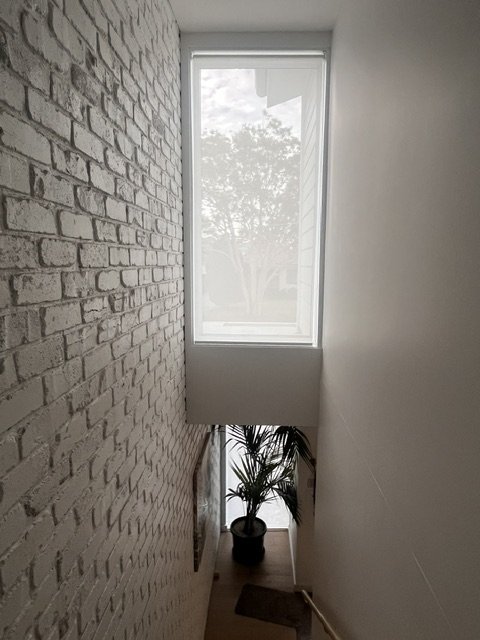 Sunscreen Roller Blind in Kleenscreen Pure White Fabric