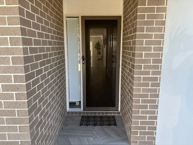 Hinged Supascreen Security Door in Jasper Colour