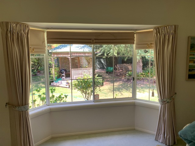 Bay Window Shutters Before Photo