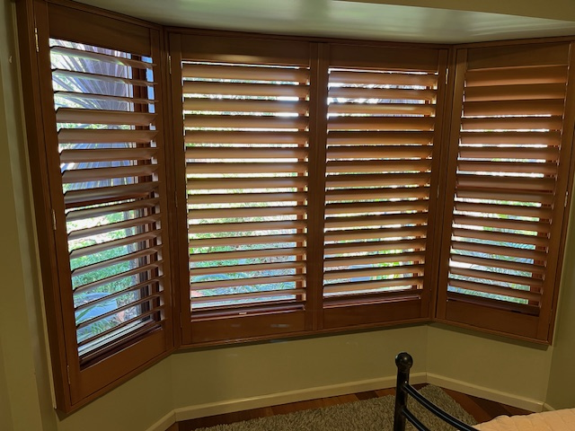 Bay Window Shutters in Western Red Cedar