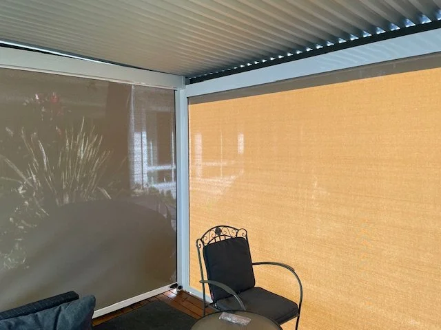 Zipscreen Awning in Outlook Mode 95 Fabric with Spring Operation (Inside View)