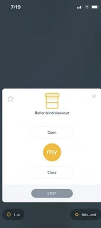 Somfy app automation scenes smart home control