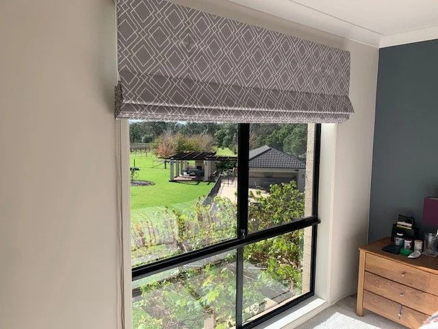 Roman Blind on Bedroom Window