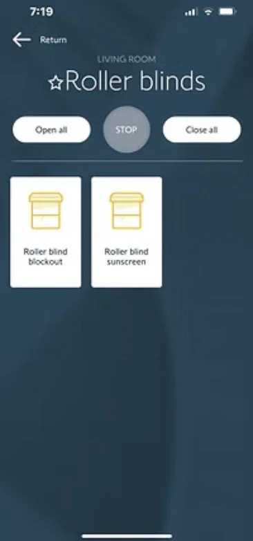 Somfy smartphone app for motorised blinds Sydney homes