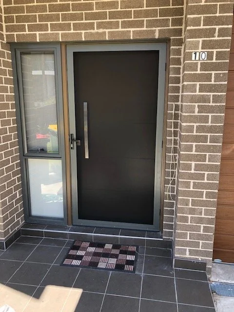 Supascreen Security Stainless Mesh Security Door in Woodland Grey Colour