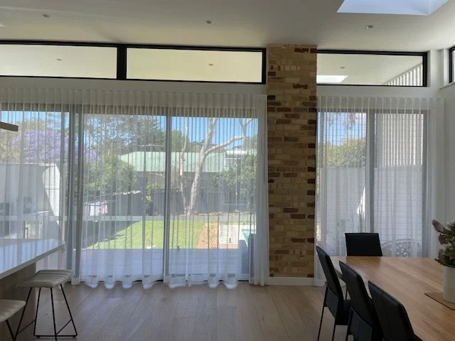 Sheer S-Wave Curtains in White to soften any modern home