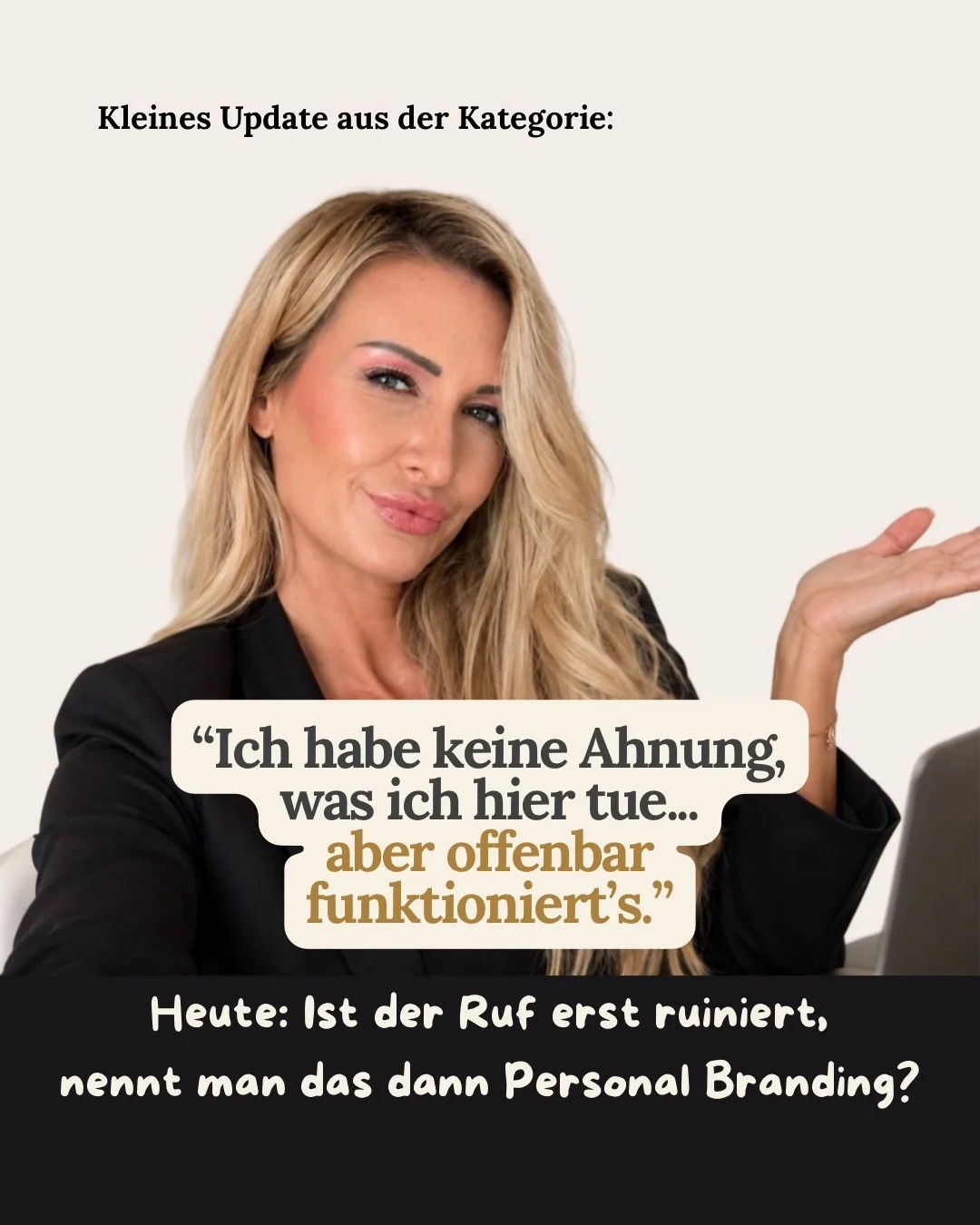 Ich habe keine App erfunden.
Kein revolution&auml;res Produkt entwickelt.
Und ich bin ganz sicher nicht die Einzige, die organisieren, recherchieren, koordinieren oder Content erstellen kann.

Und genau da liegt der Punkt.

Bevor ich jemanden berufli