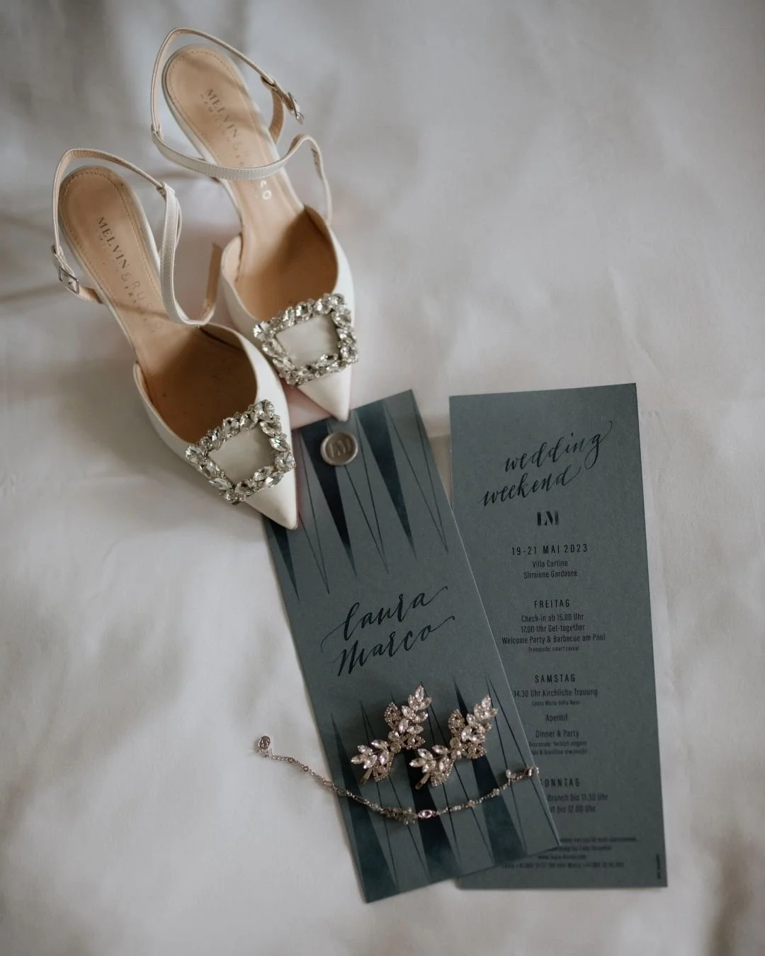Luxury destination wedding table setup in Italy