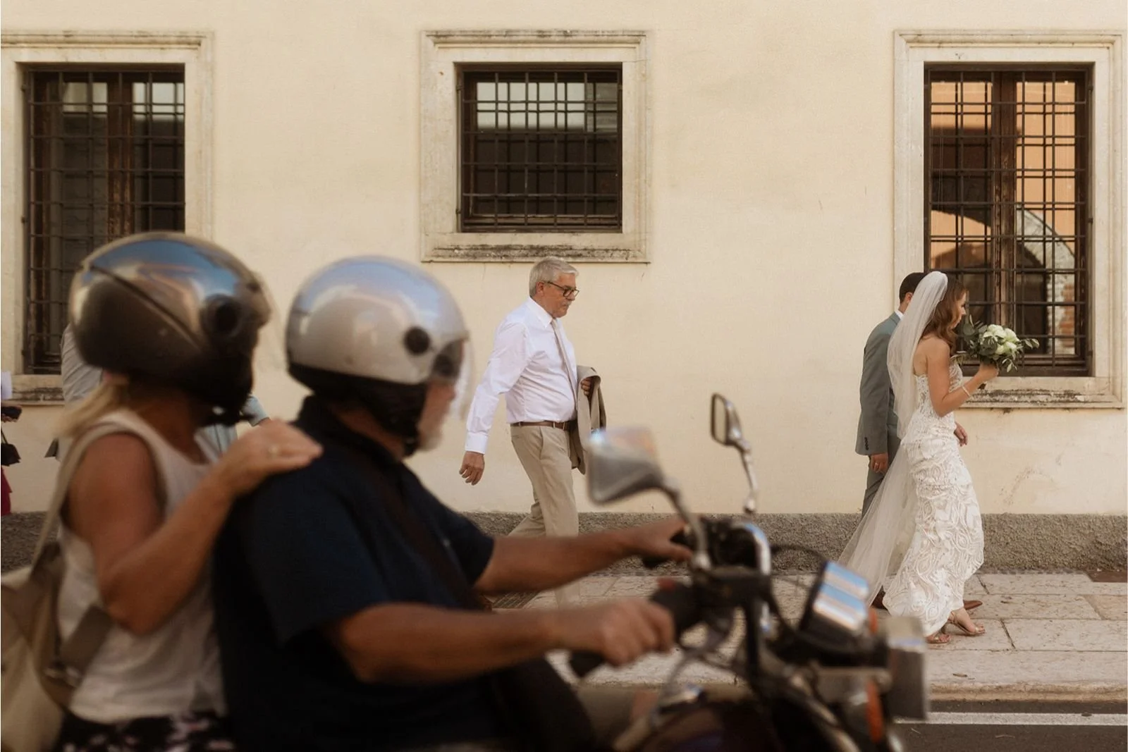 Luxury destination wedding ceremony in Italy with romantic atmosphere