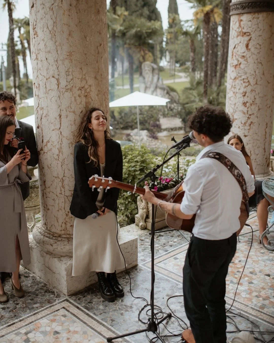 Romantic mood details from destination wedding ceremony in Italy