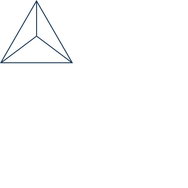 Triangle target outline icon