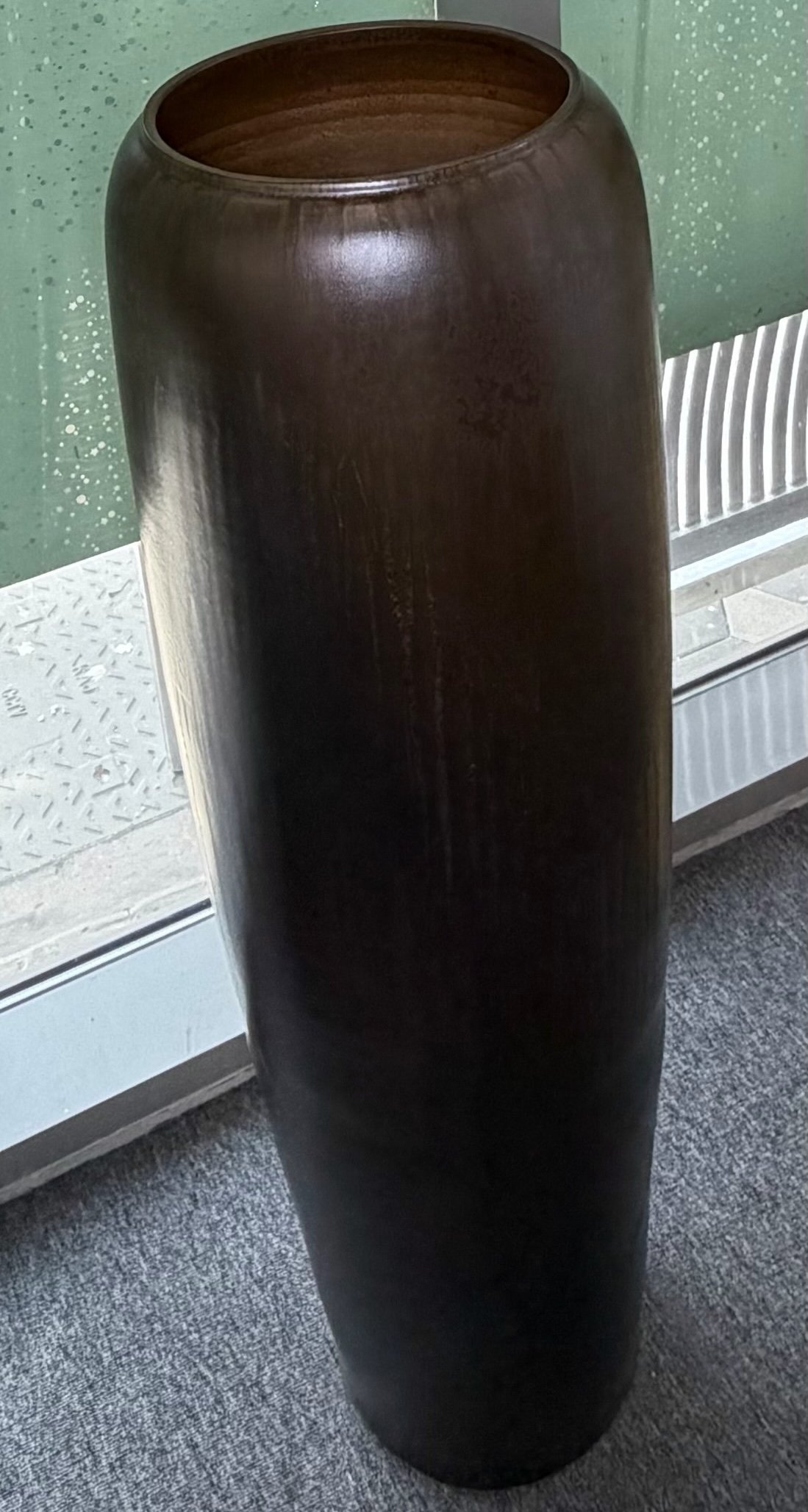 099-tall smooth brown vase.jpeg