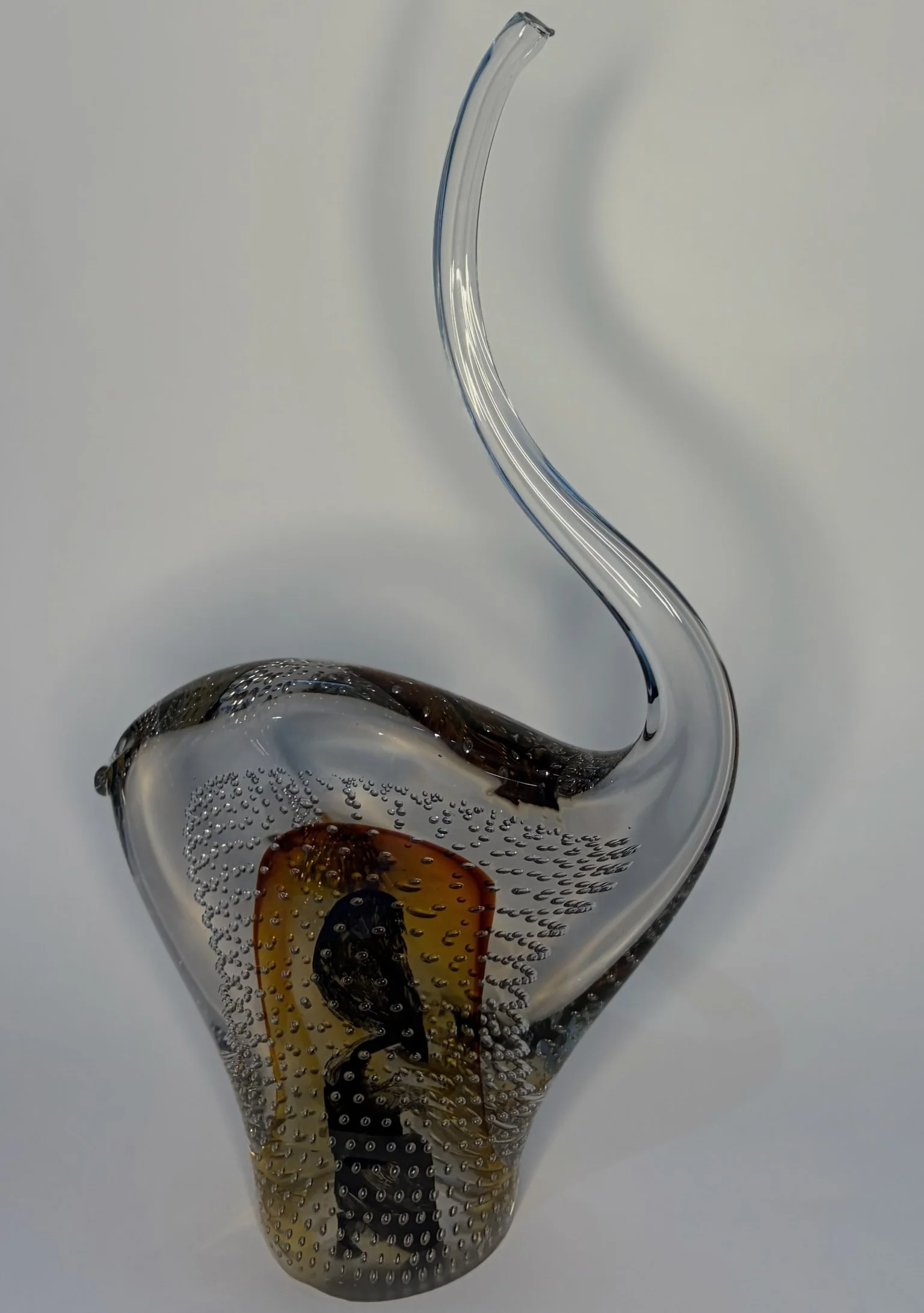 136-abstract clear and amber elephant.jpeg
