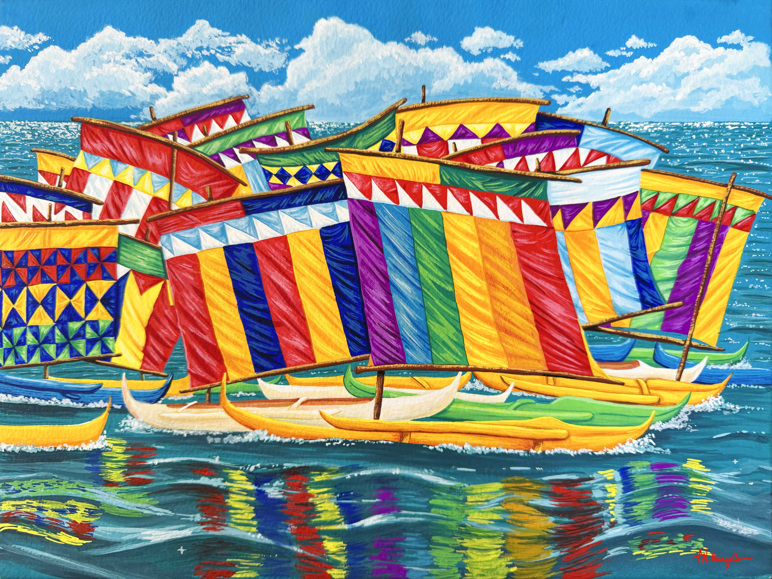 Regatta de Zamboanga | Gouache on paper | 12 x 9 inches