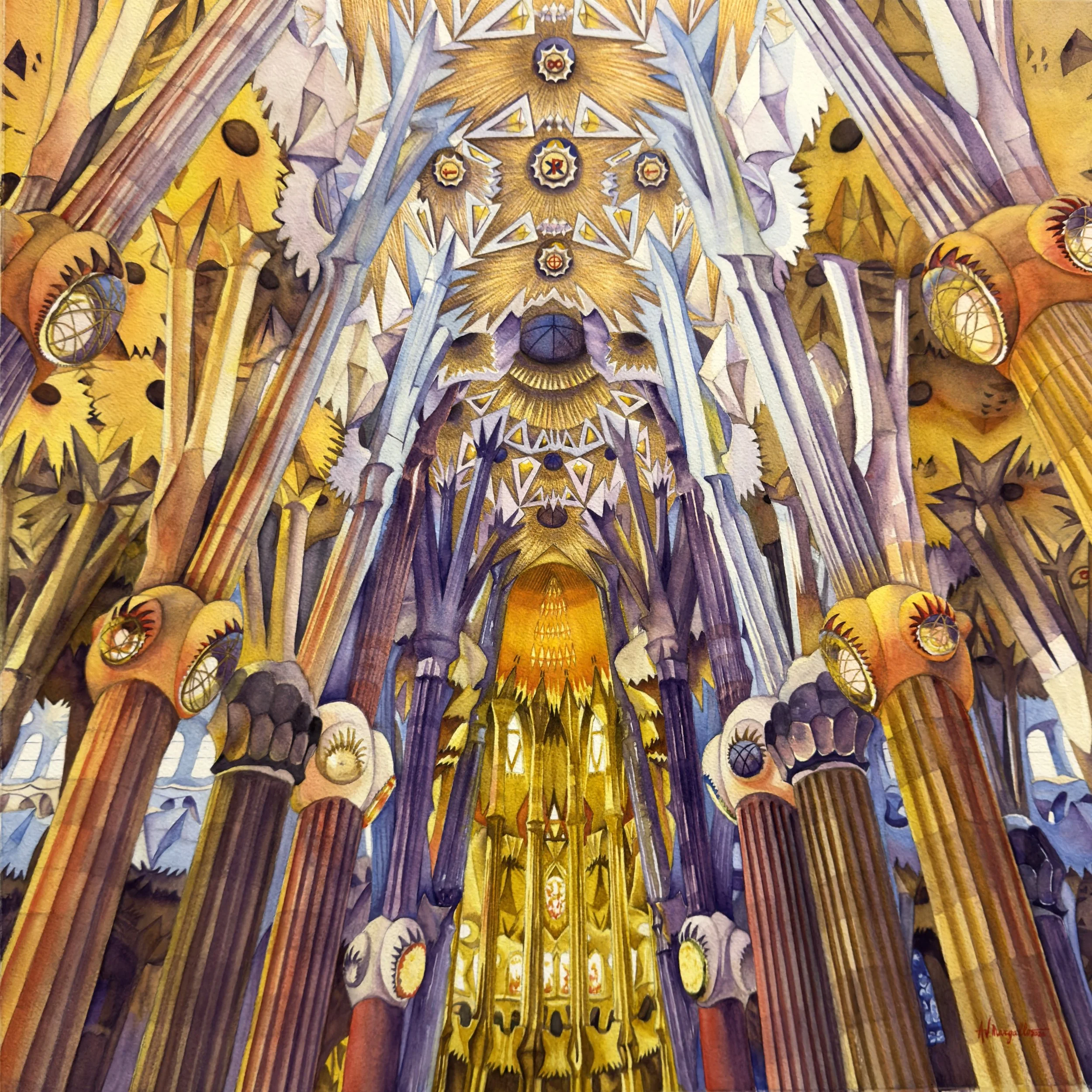 Adentro de la Sagrada Familia, 2026 | 
48 x 48 inches