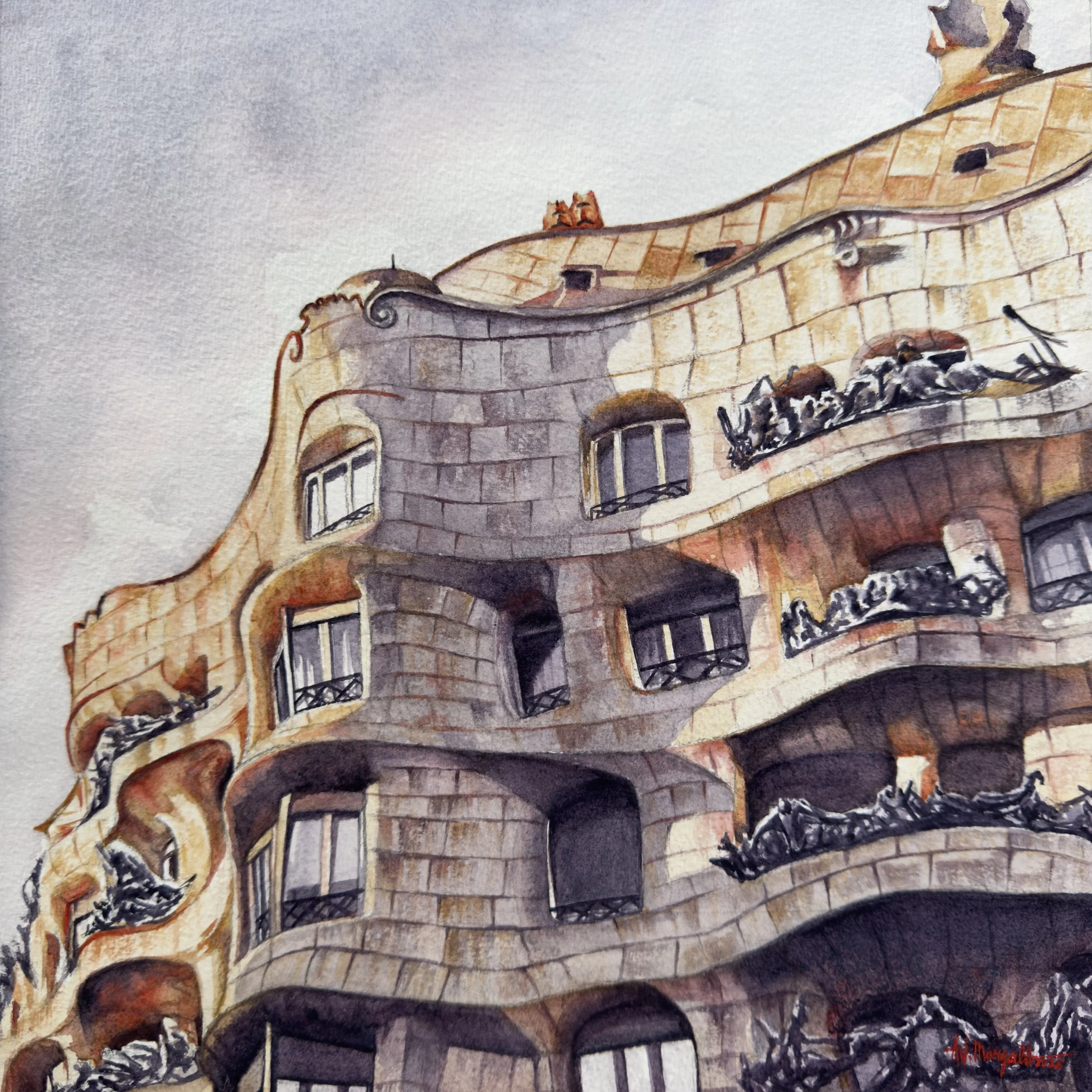 La Pedrera - Casa Milà, 2025 | 12 x 12 inches
