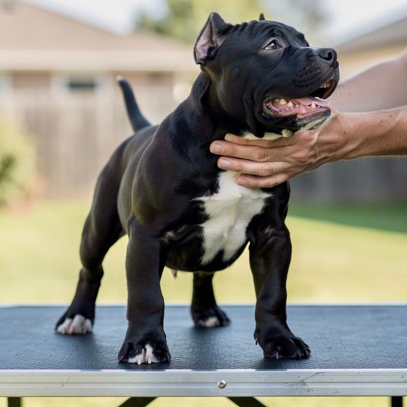 Black XL Pitbull pup.