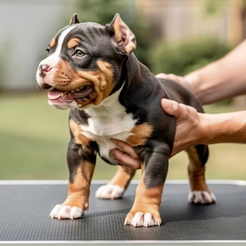 Tri-color Pup. Will be muscular build.