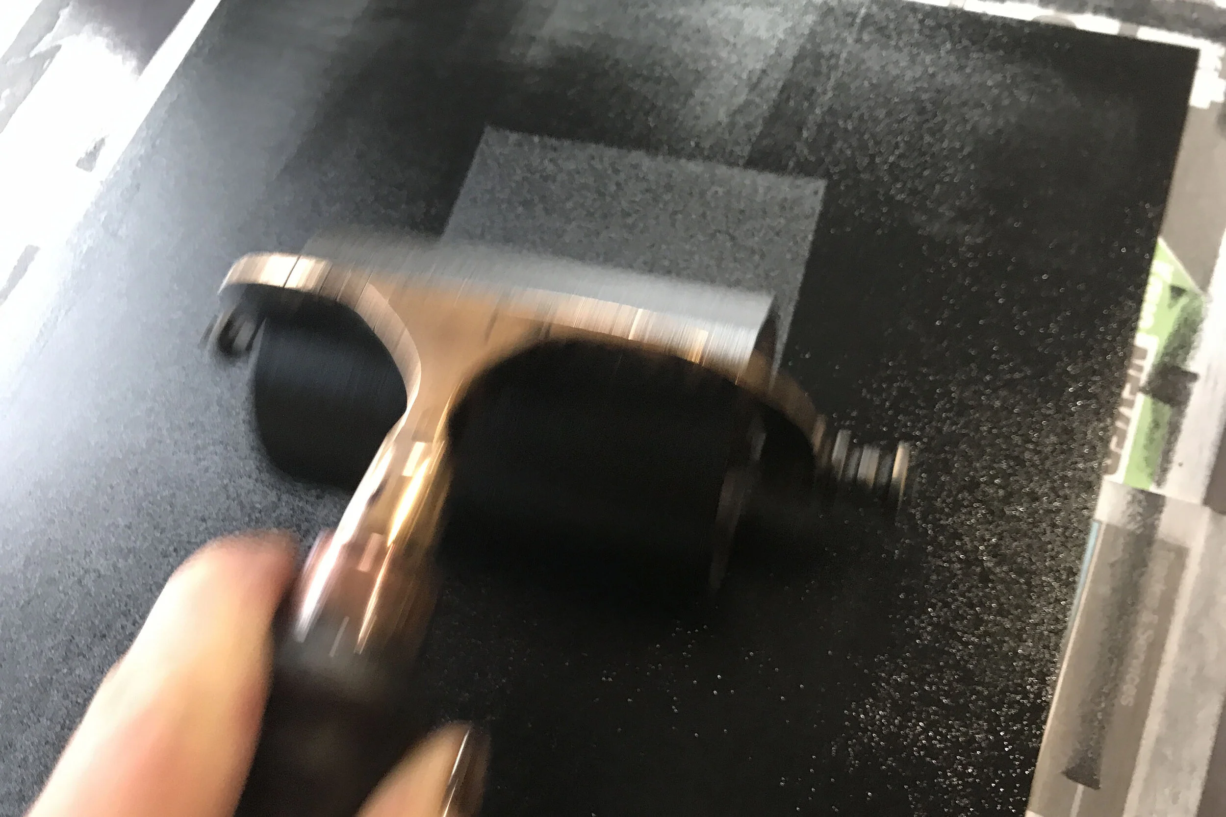 Rolling ink on photogravure plate