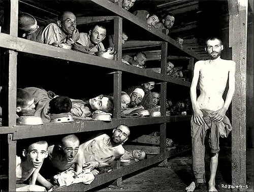 Lee Miller, Inmates of the German KZ Buchenwald, 1945