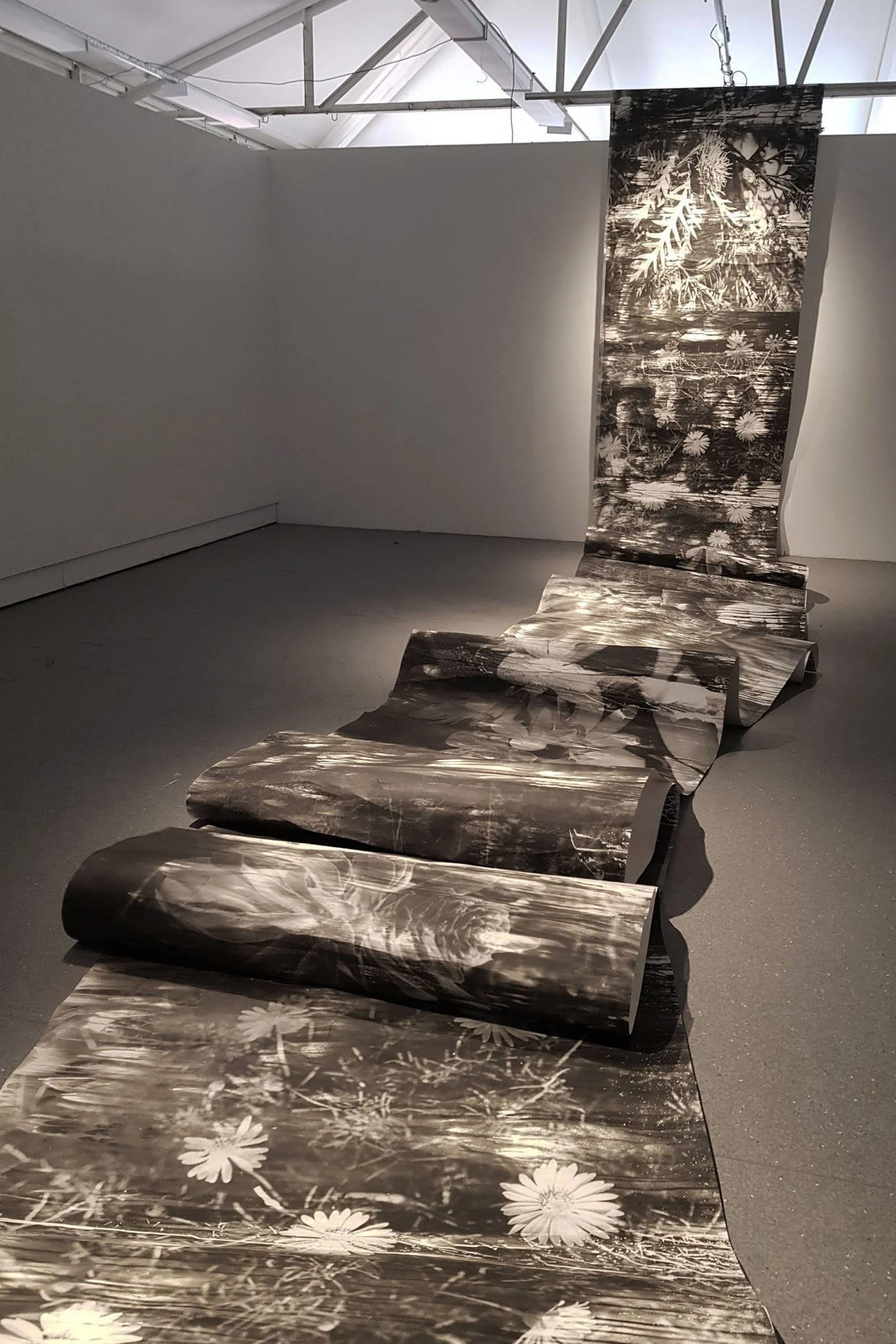 Zo Damage, 2022. Trust, gelatin silver print (continuous roll), 15 metres x 1.2 metres overall. Installation variable. Installation view, RMIT University 2023. Bowness Photography Prize Finalist and Bowness Photography Prize "People's Choice Award" r