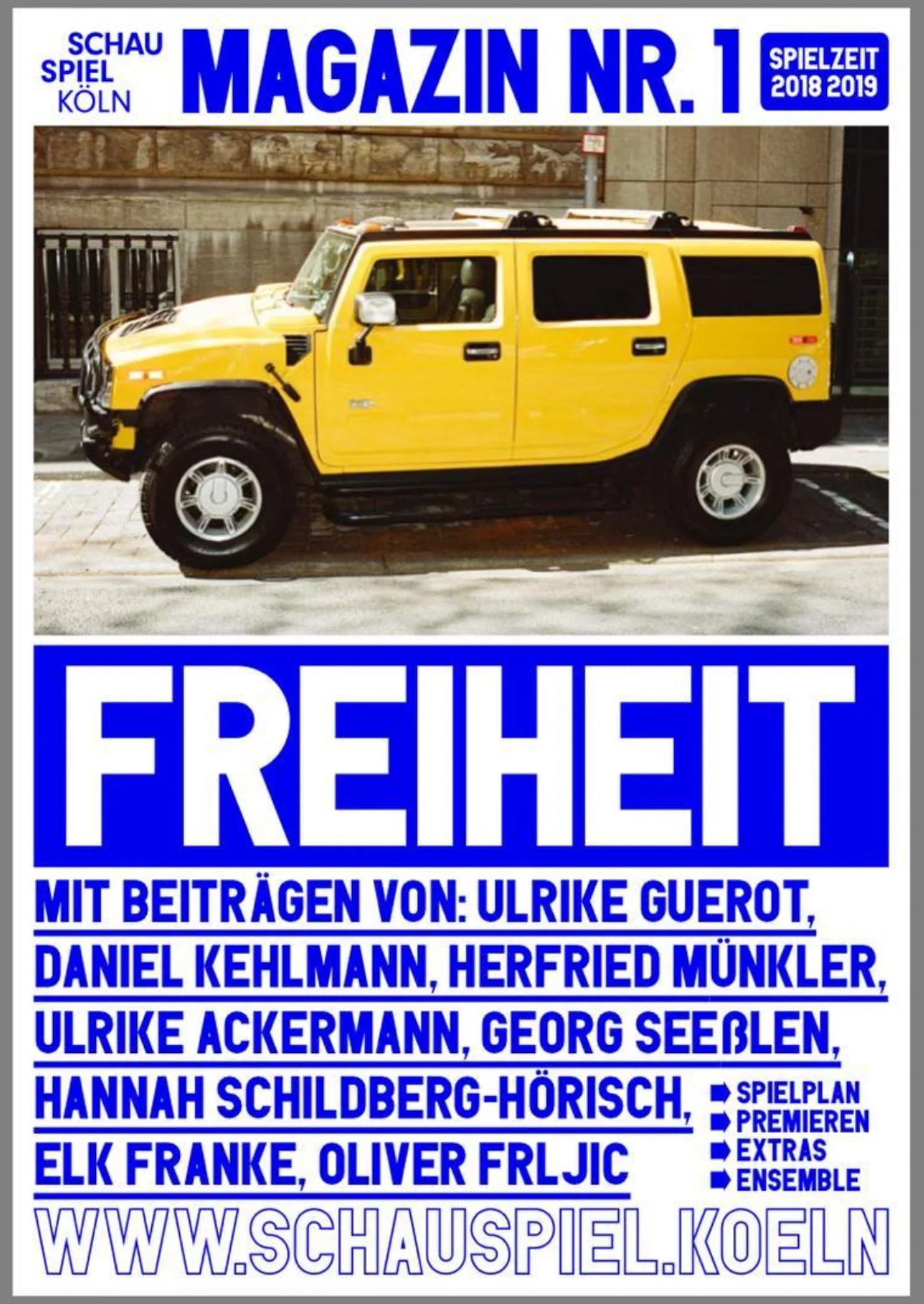 SCHAUSPIEL KOELN 
SPIELZEIT 2018/19