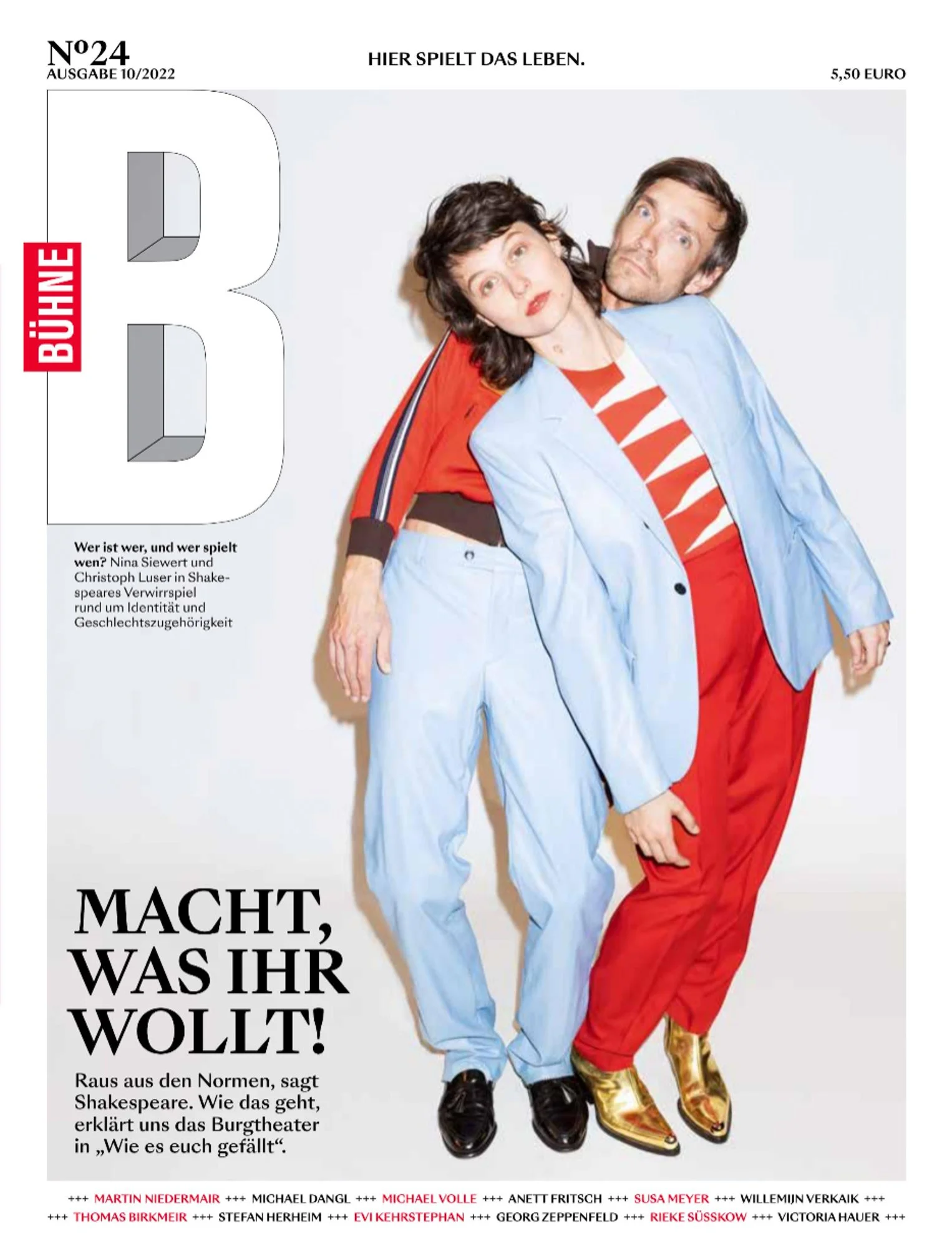 NINA SIEWERT UND CHRISTOPH LUSER FOR BUEHNE MAGAZIN