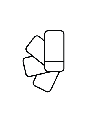 A smartphone, a tablet, and a few photos or cards arranged on a surface.