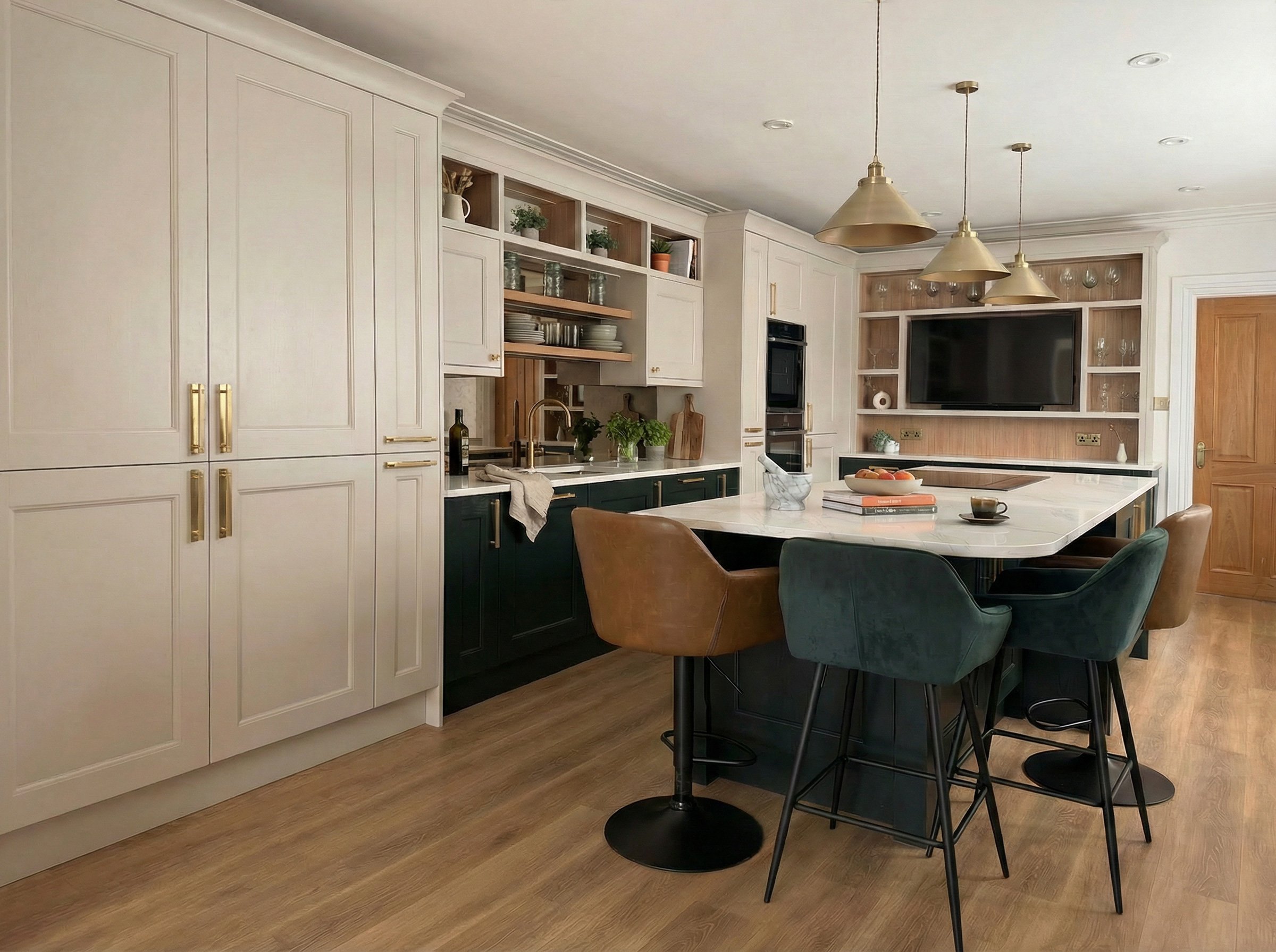 bespoke-british-kitchen-cream-green-shaker-cabinets-brass-hardware-marble-island-hero.jpg
