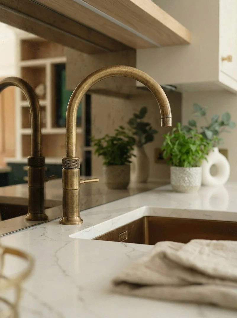 bespoke-british-kitchen-cream-green-shaker-cabinets-brass-hardware-marble-island-Brass-Quooker-Tap.jpg