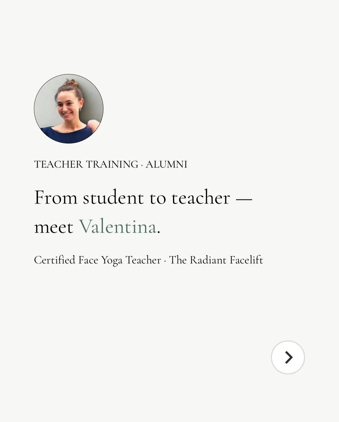 Sono felice di vedere le mie studentesse trasformare ci&ograve; che hanno imparato in qualcosa di vivo, autentico e personale.

Il Teacher Training non &egrave; solo un percorso per insegnare agli altri.
&Egrave; prima di tutto un viaggio per conosce