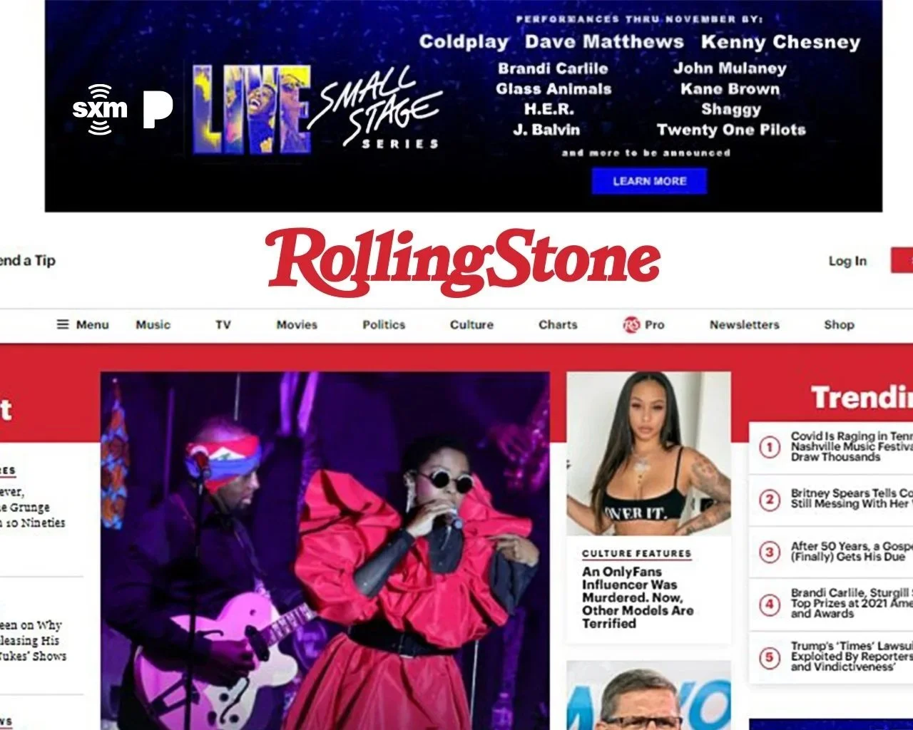 RollingStone Homepage Takeover