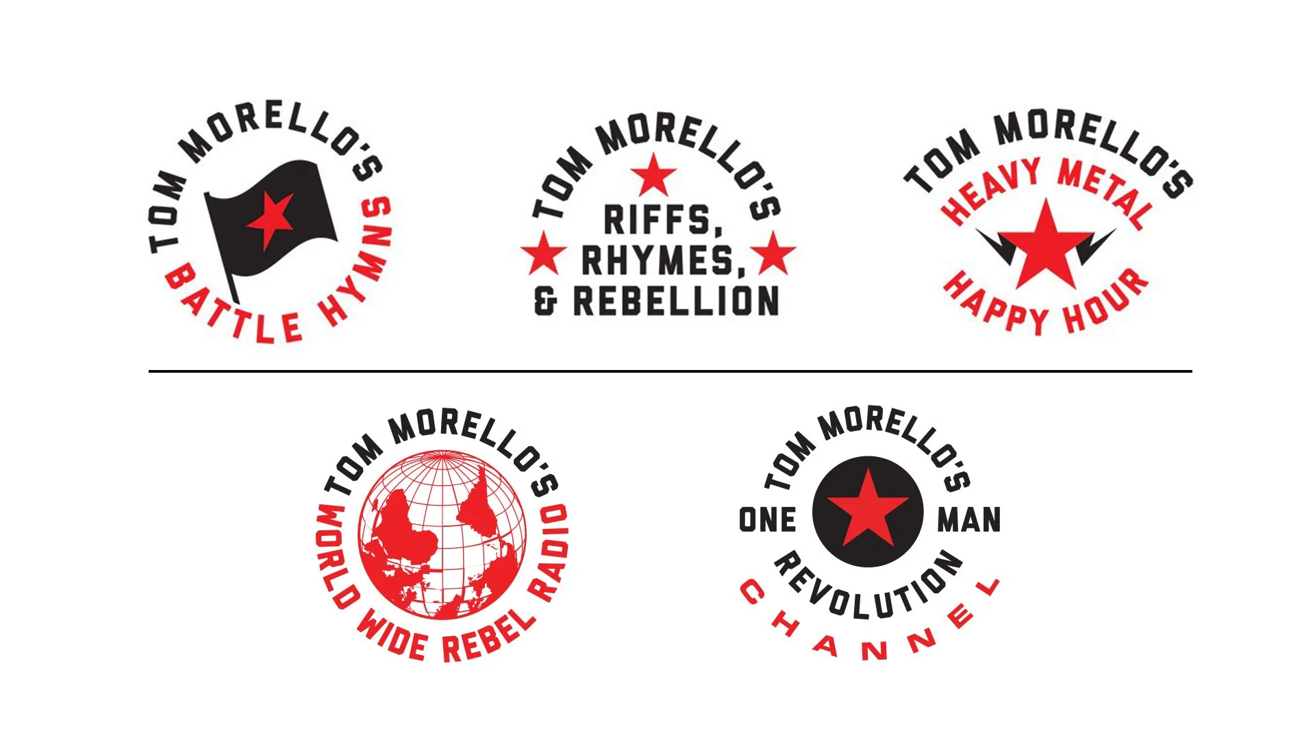 Tom Morello Suite of Logos | Abby Blank Design | New York
