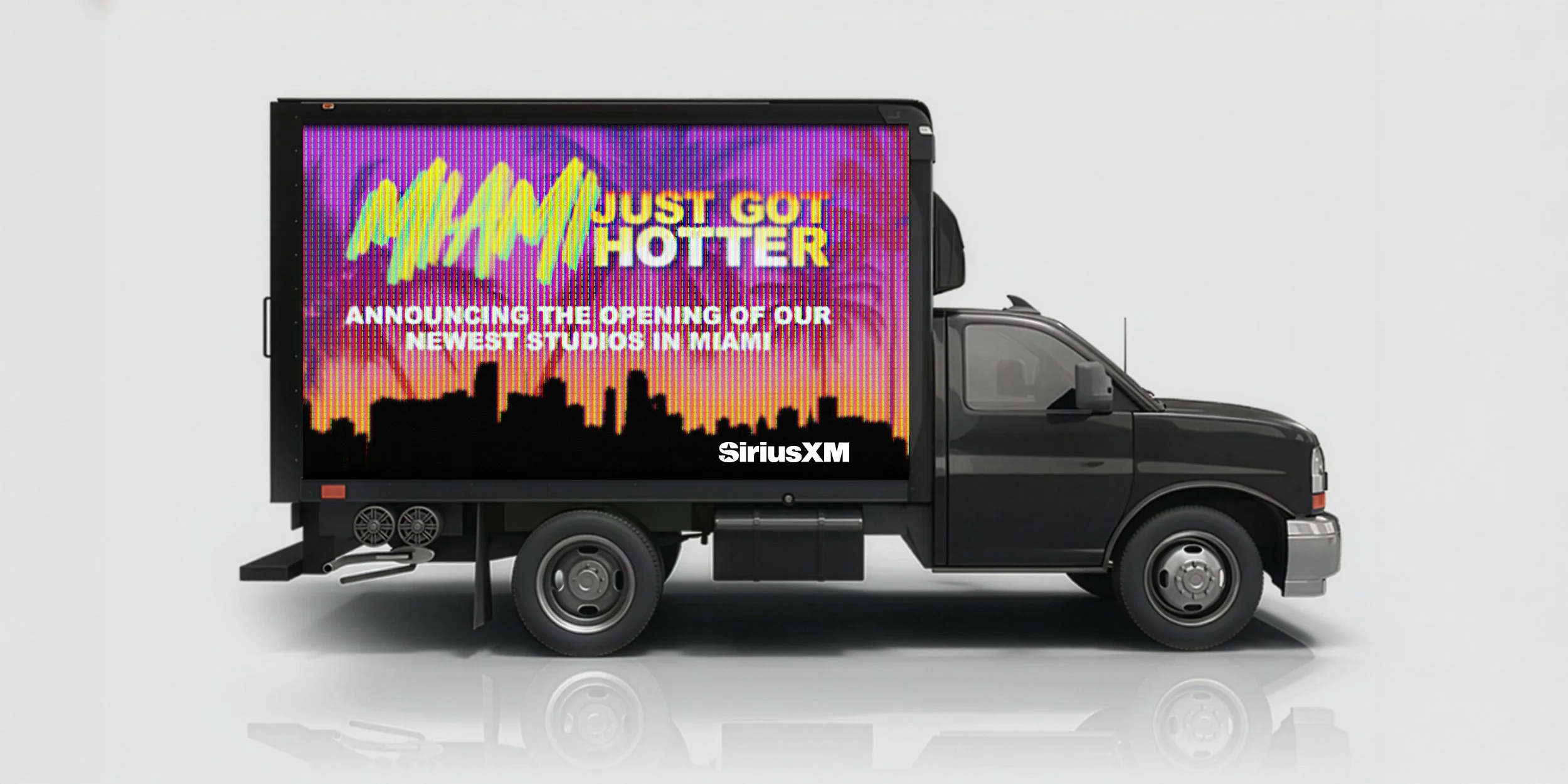 SiriusXM Miami Studio Launch LED Mobile Billboard | Abby Blank Design | New York