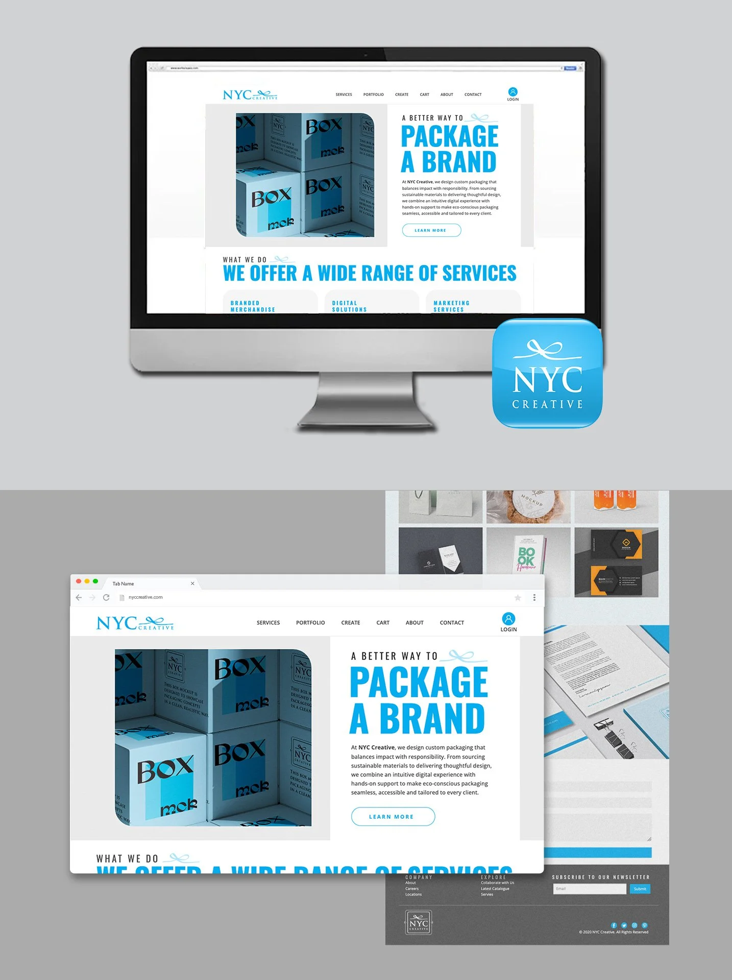 NYC Creative Website Mockup | Abby Blank Design | New York