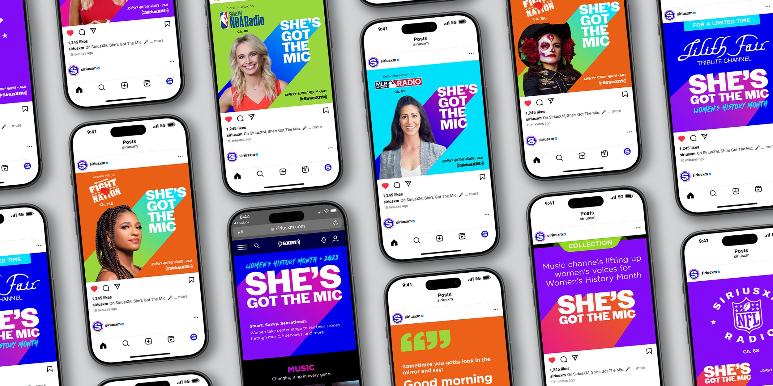 SiriusXM Women's History Month Social Media Assets | Abby Blank Design | New York
