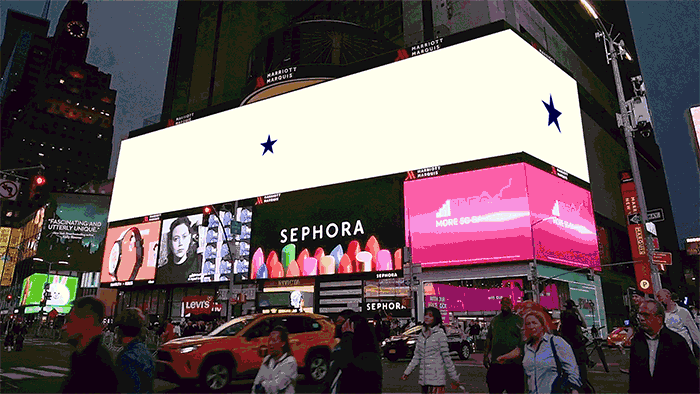 Green Day Radio Times Square Billboard | Abby Blank Design | New York