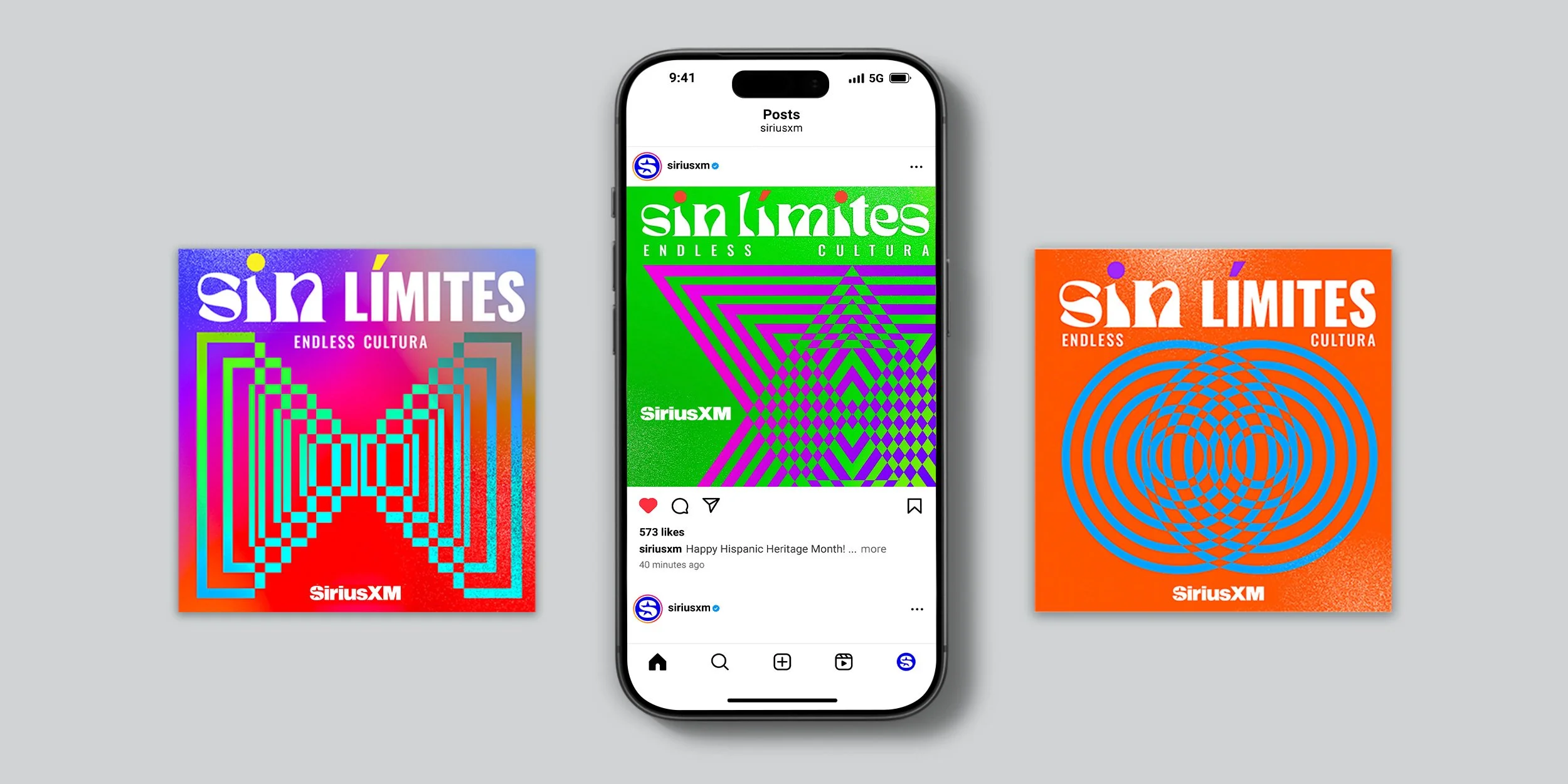 SiriusXM Hispanic Heritage Month Social Media Assets | Abby Blank Design | New York