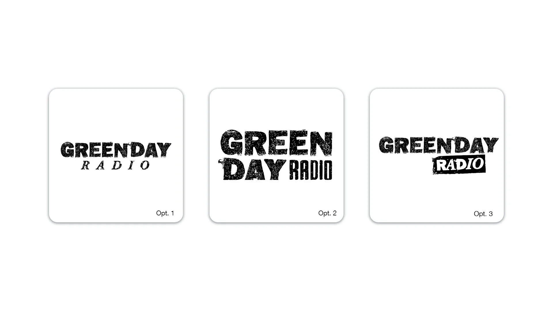 Green Day Radio Logo Options | Abby Blank Design | New York