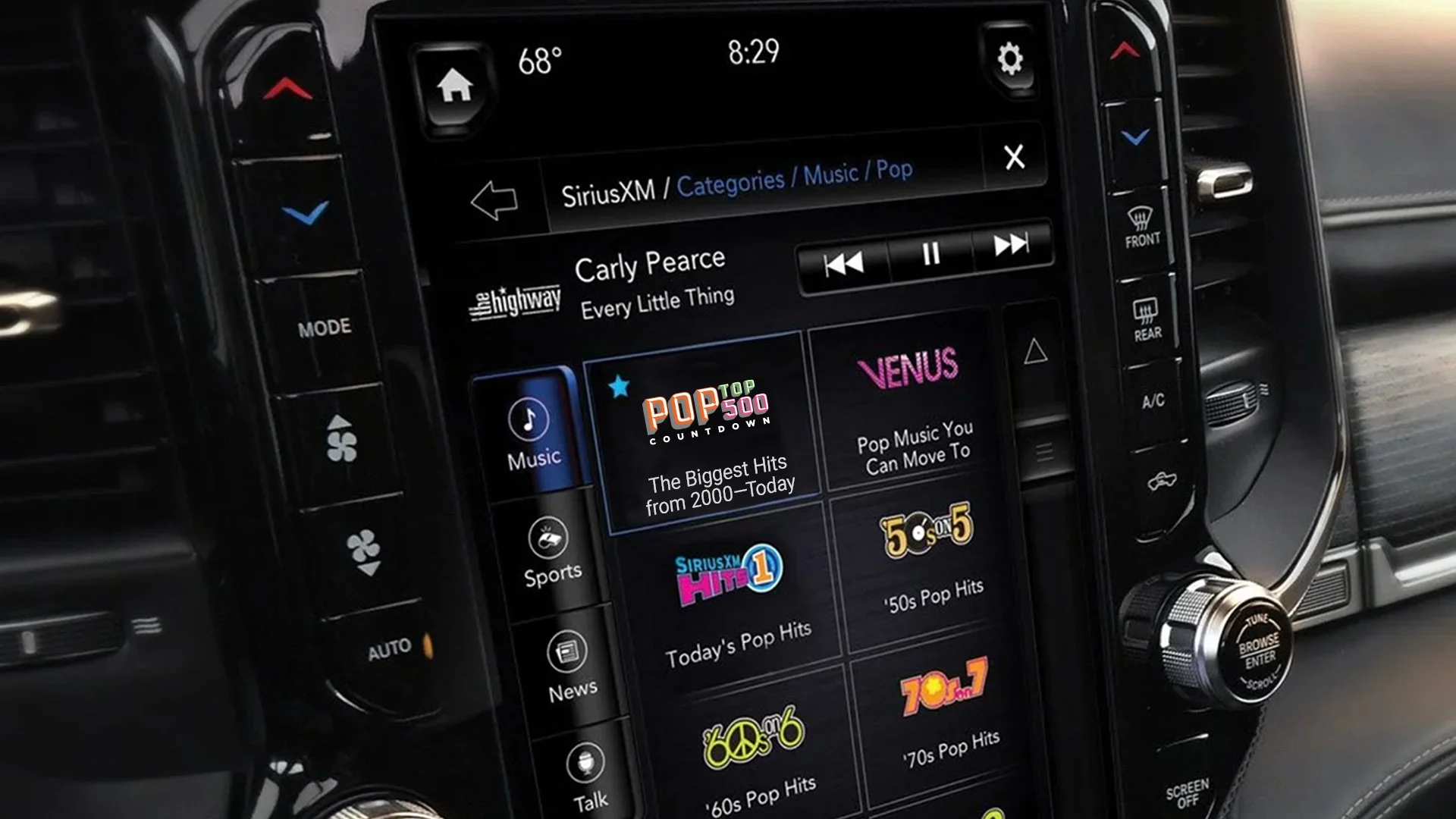 Pop Top 500 Countdown Logo In-Vehicle Display | Abby Blank Design | New York