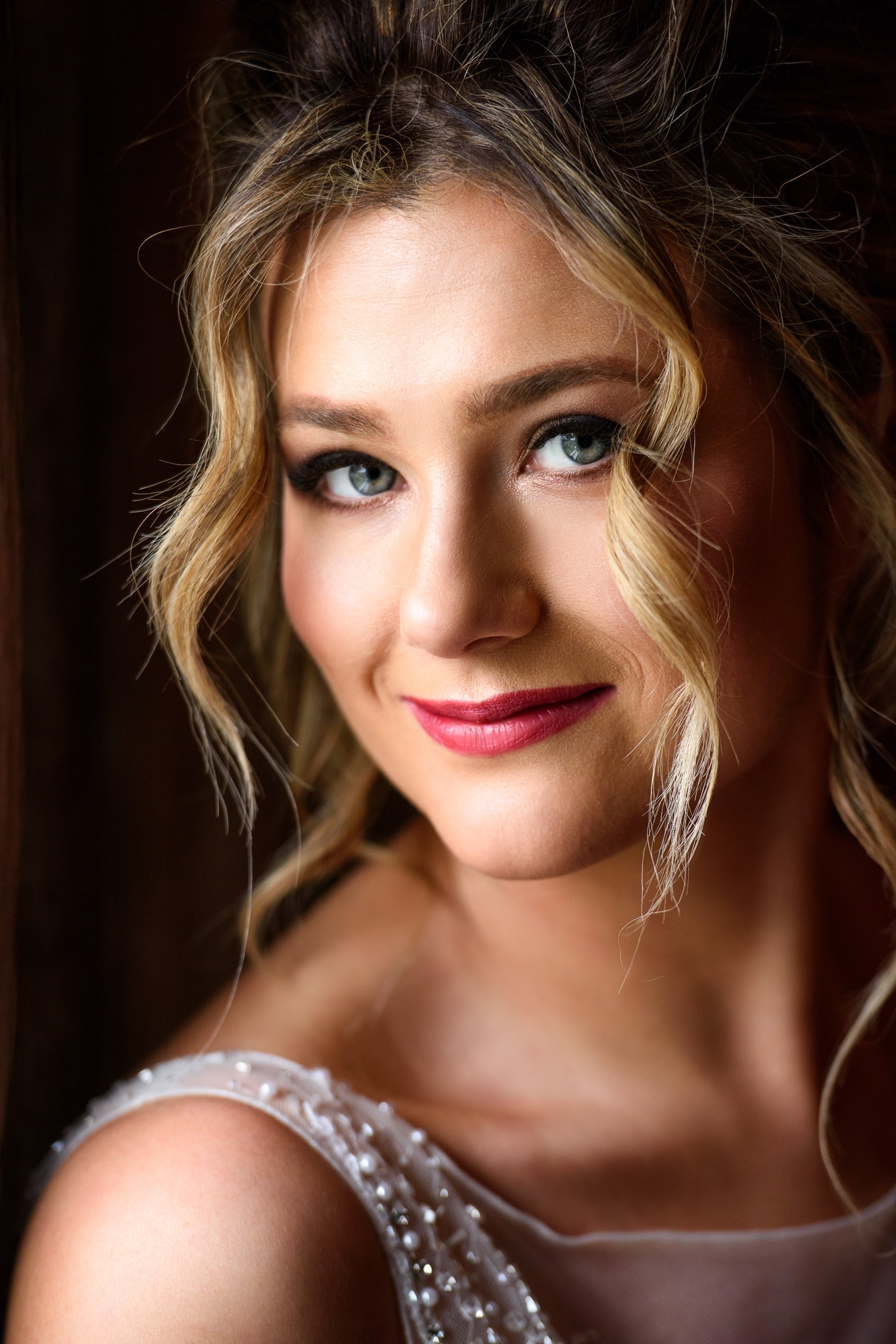 Wedding Photography Galway – bridal portrait with soft window light at Claregalway Hotel