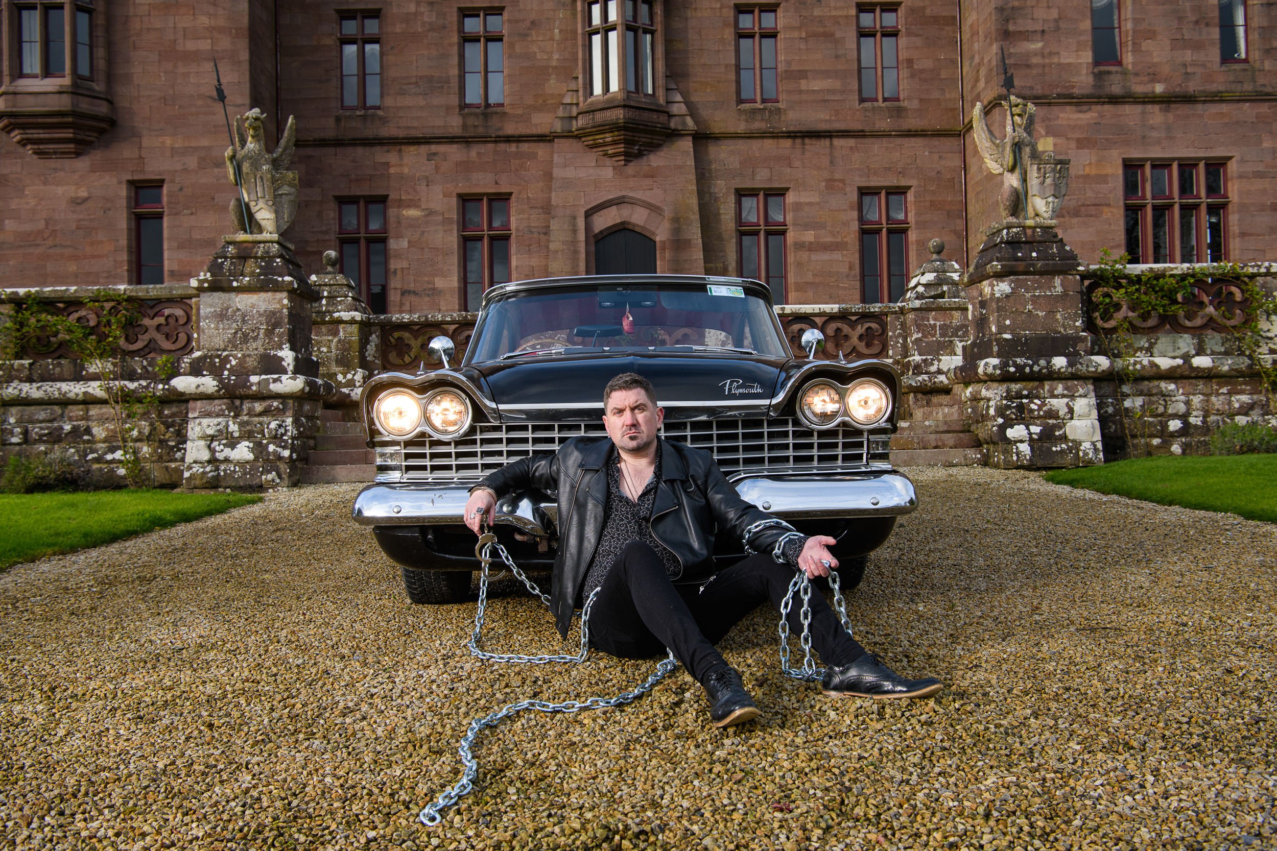 Commercial Photography Limerick – concept shoot with vintage car at Castle Oliver