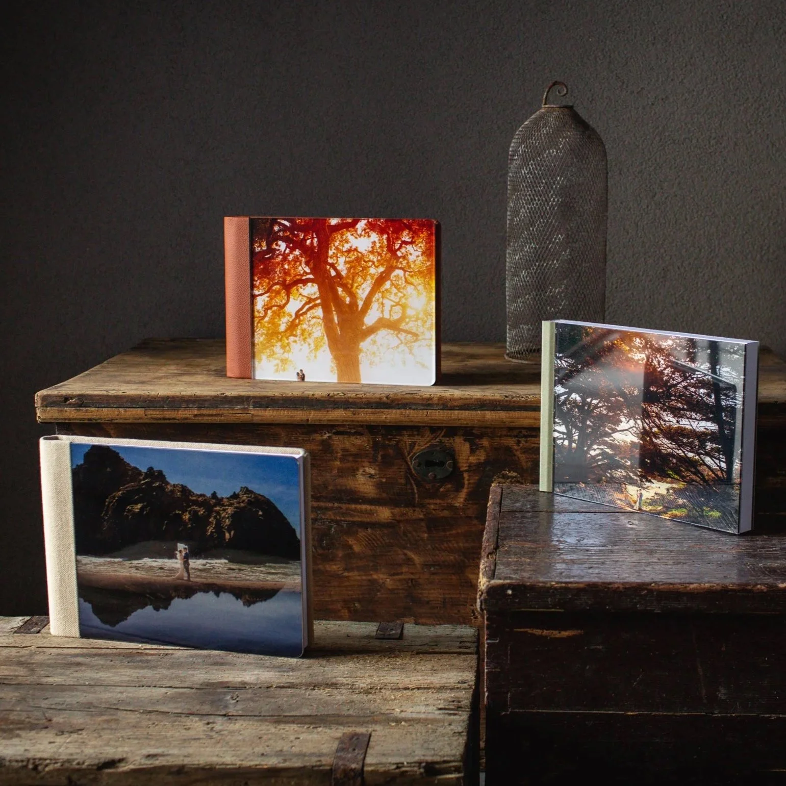 Wedding Albums Ireland – handcrafted album collection displayed with fine art covers and premium materials