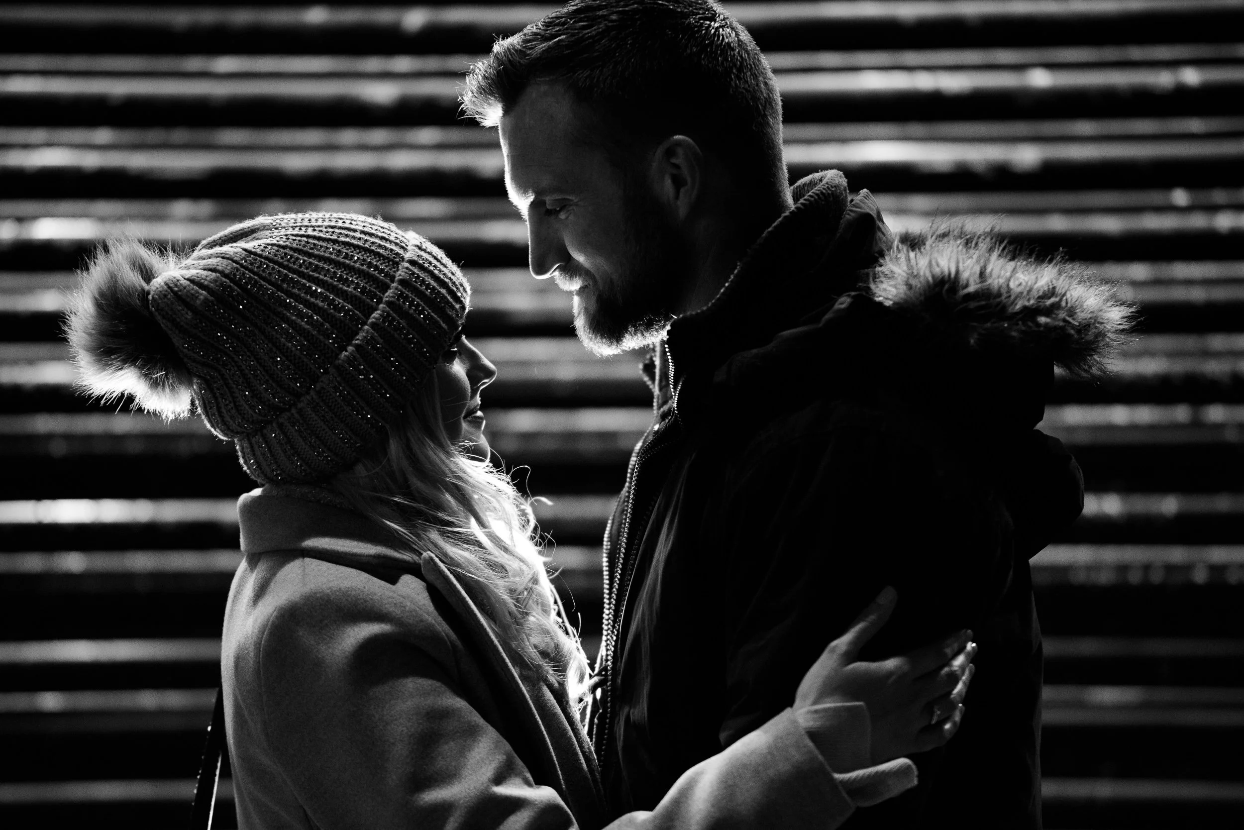 Engagement Photography Galway – couple portrait at Galway Christmas Market