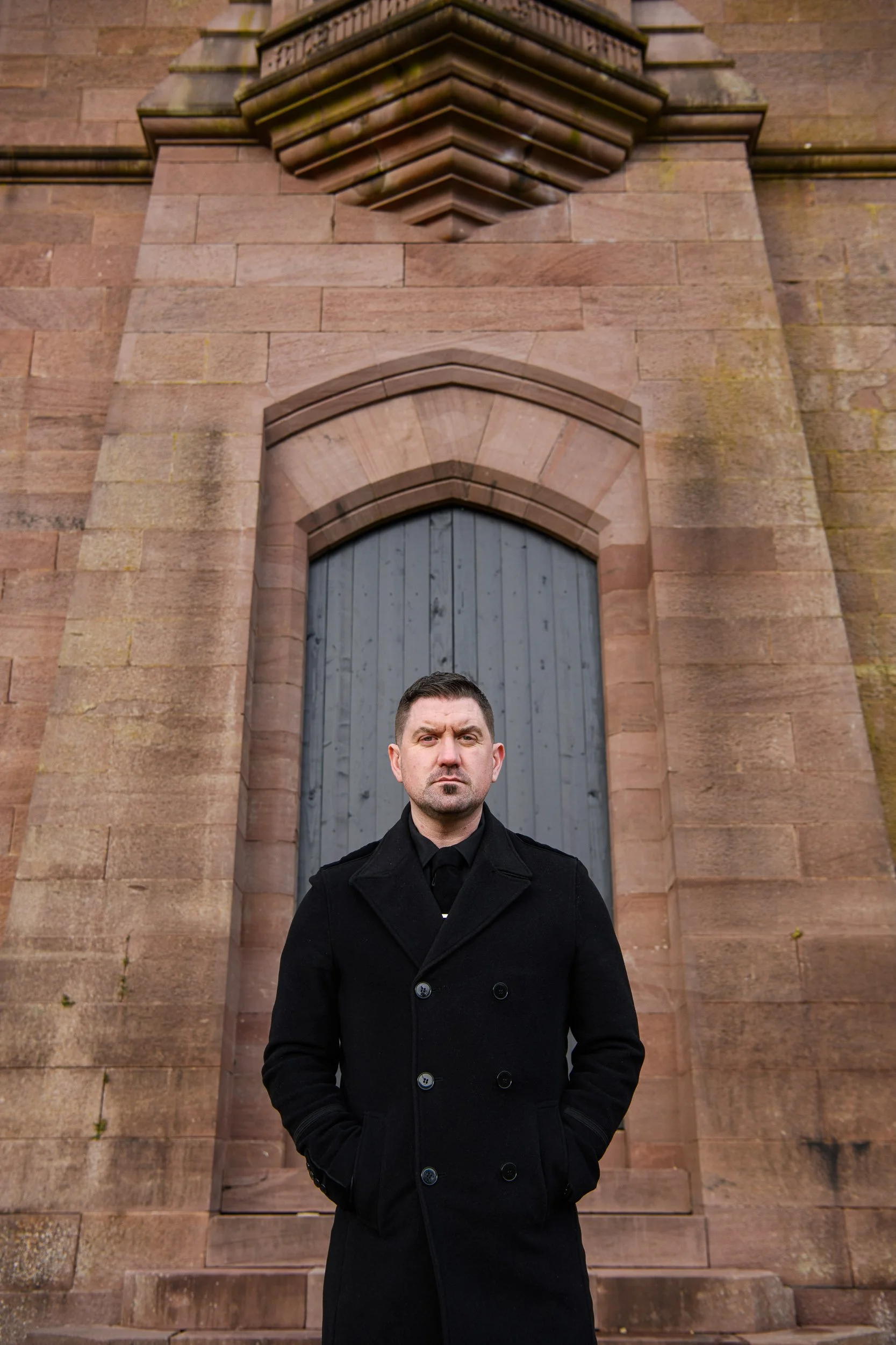 Portrait Photography Limerick – portrait with historic building at Castle Oliver