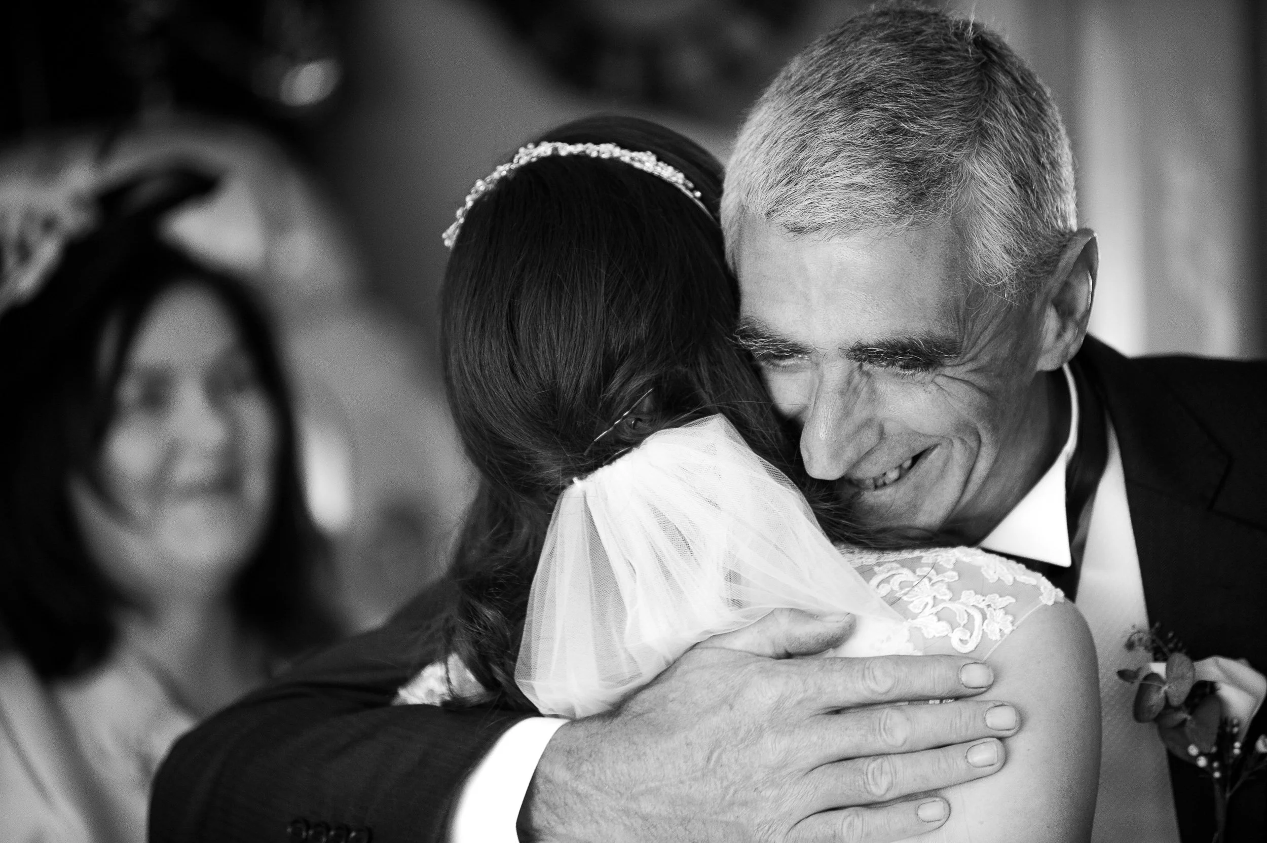 Wedding Photography Westmeath – emotional father and bride moment at Glasson Lakehouse