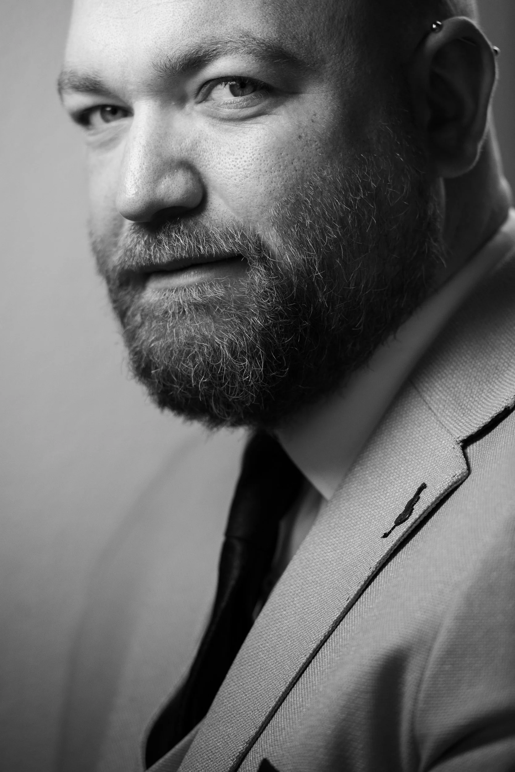 Wedding Photography Tullamore – groom portrait in black and white at Court Hotel