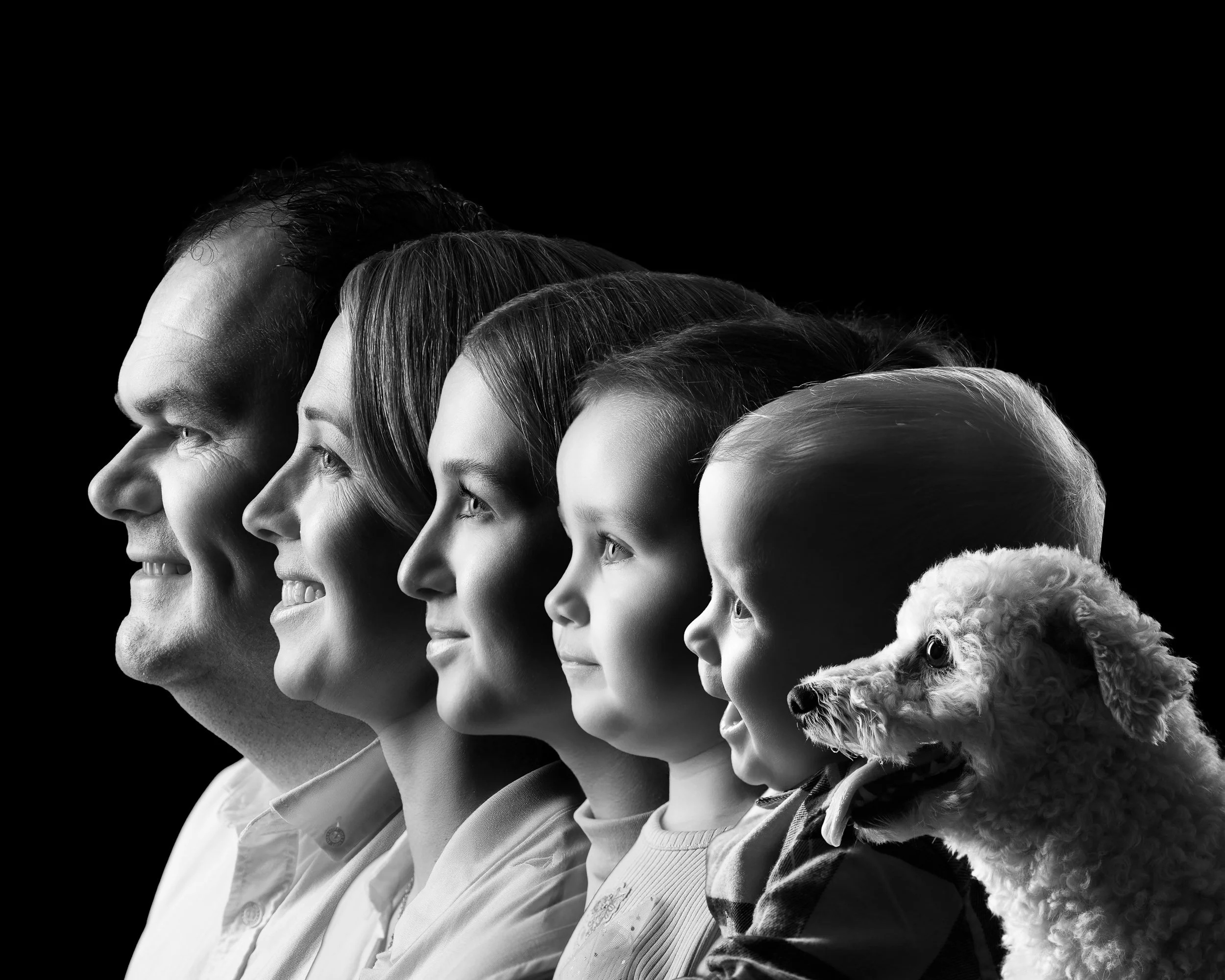 atural family portrait with soft light capturing connection and emotion in a relaxed setting